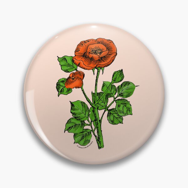 Item preview, Orange Rosette Rose Bloom Single 1-7 Petals Almost Flat designed and sold by Rachael Taylor.