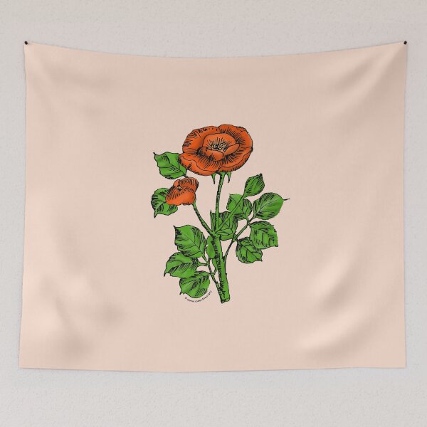 Item preview, Orange Rosette Rose Bloom Single 1-7 Petals Almost Flat designed and sold by Rachael Taylor.
