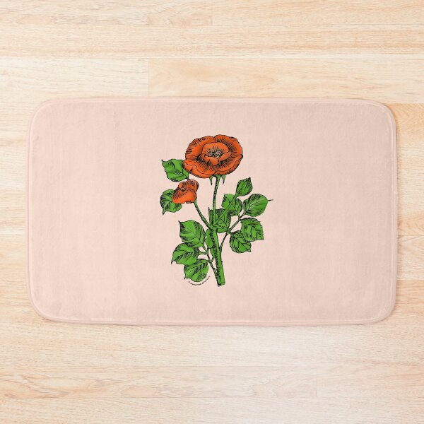 Item preview, Orange Rosette Rose Bloom Single 1-7 Petals Almost Flat designed and sold by Rachael Taylor.