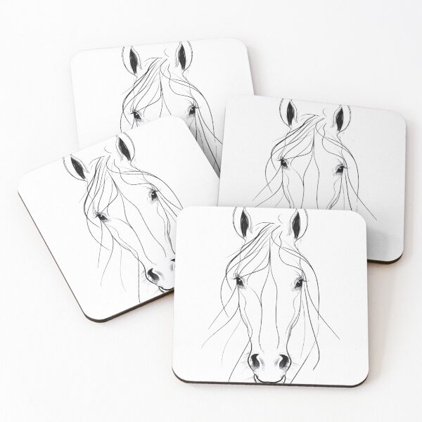 Item preview, Elegant Minimalism: Delicate Features of a Horse's Face designed and sold by Colorful-Garden.