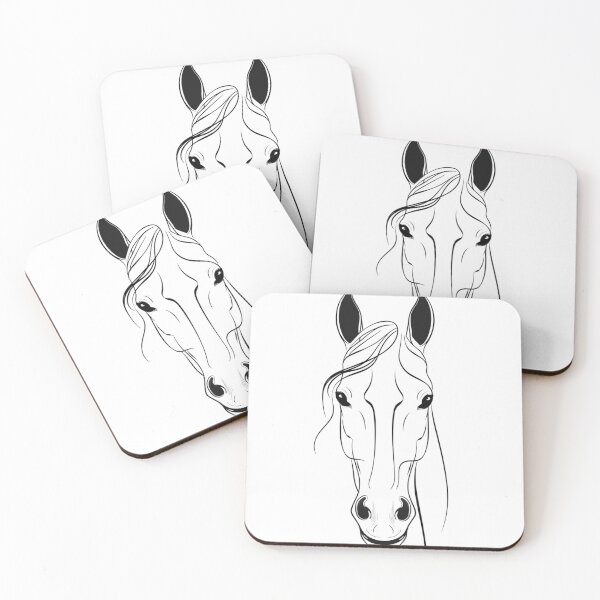 Item preview, Elegant Minimalism: Delicate Features of a Horse's Face designed and sold by Colorful-Garden.