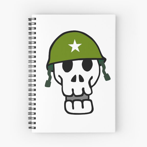 Item preview, Sergeant Skull: Digital Cartoon Drawing with Green Military Helmet designed and sold by RiciPaneto.