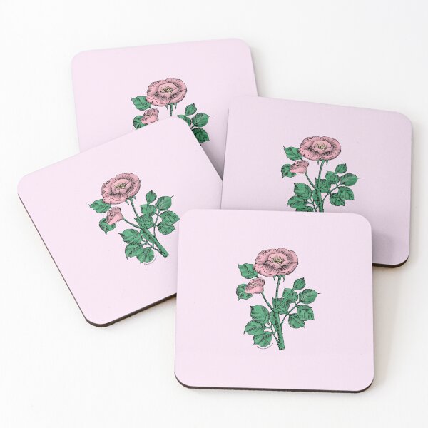 Item preview, Light Pink Rosette Rose Bloom Single 1-7 Petals Almost Flat designed and sold by Rachael Taylor.
