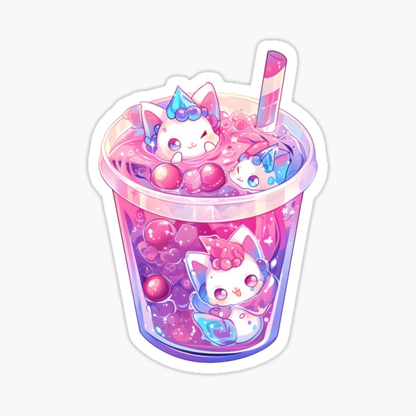 Item preview, Mochi Mermaid Cats Galaxy Bubble Tea  designed and sold by FigmaCreations.