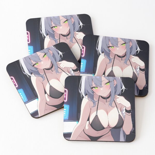 Item preview, Futuristic Anime Girl in Black Bikini designed and sold by PixiAnime.