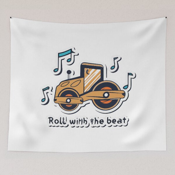 Item preview, Roll With the Beat Road Roller Music Design designed and sold by NiftyWrx.