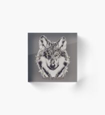SAVE WOLVES Acrylic Block