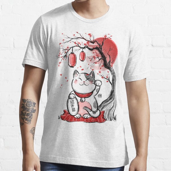 Dog's Shirts | Maneki Neko Print | Navy main image 0