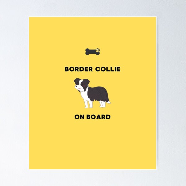 Artikelvorschau, BORDER COLLIE AN BORD, HUND AN BORD, WELPE AN BORD entworfen und verkauft von Basiadesign.