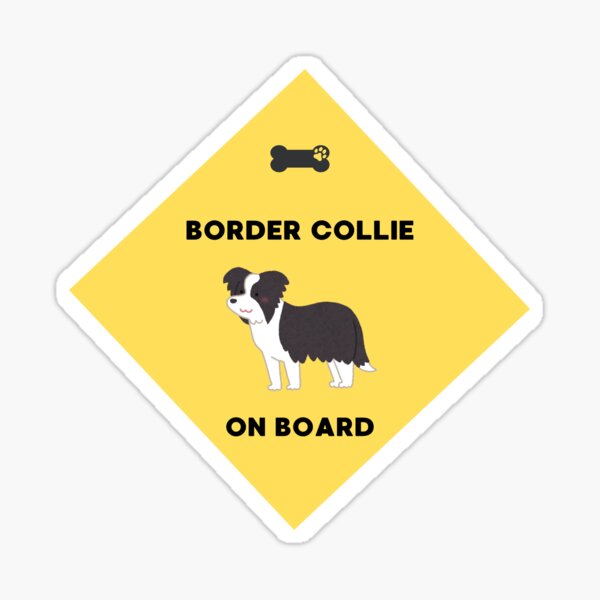 Item preview, BORDER COLLIE ON BOARD,DOG ON BOARD,PUPPY ON BOARD designed and sold by Basiadesign.