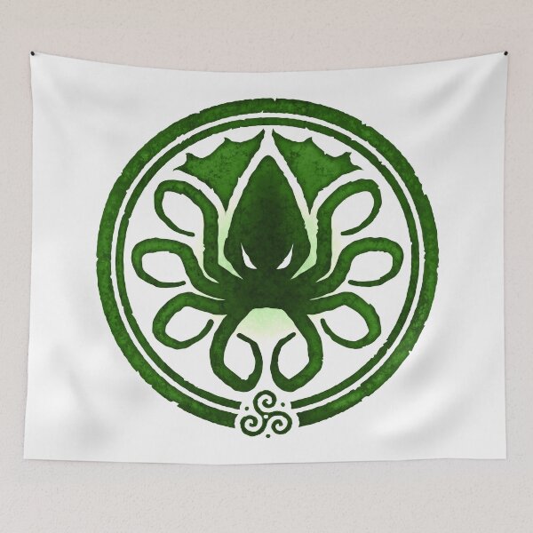 Item preview, HAIL CTHULHU! - Squamous Green on White Edition designed and sold by Quire.