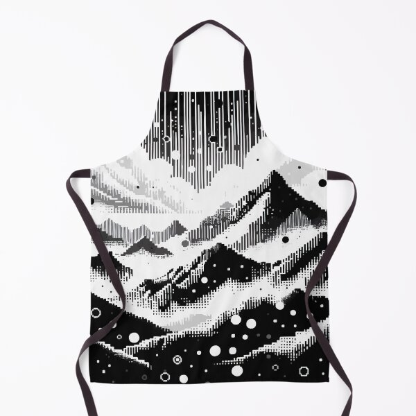 Item preview, Abstract Art Monochromatic Mountains in Rain Drops Pattern designed and sold by TomFrontierArt.