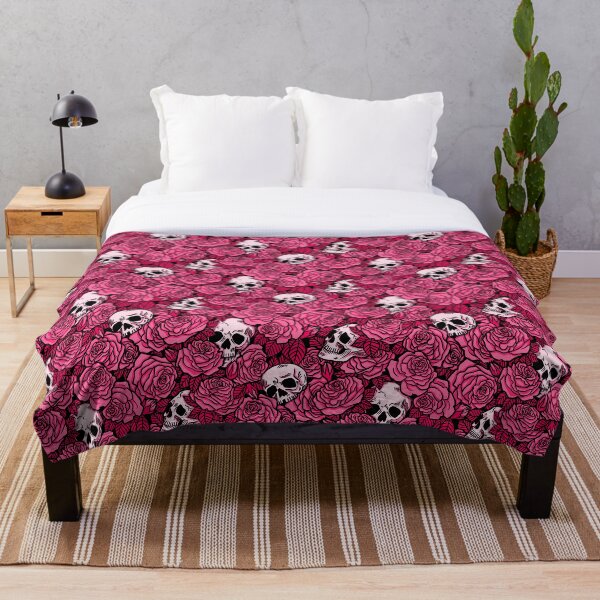 Item preview, Skulls and Roses Pattern- Pink designed and sold by Studio-Ithelda.