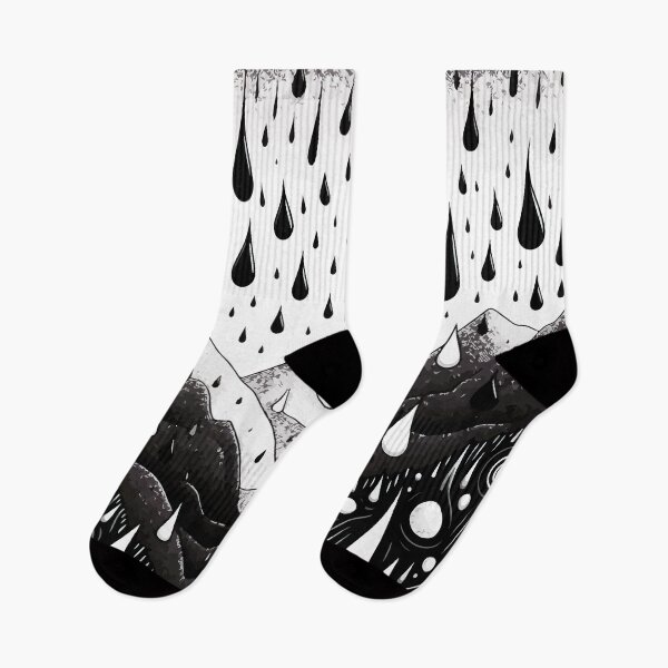 Item preview, Abstract Monochromatic Mountains in Rain Drops Pattern designed and sold by TomFrontierArt.