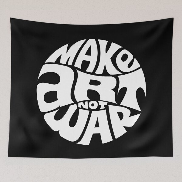 Item preview, Make Art Not War - WHITE designed and sold by DarkSunglasses.