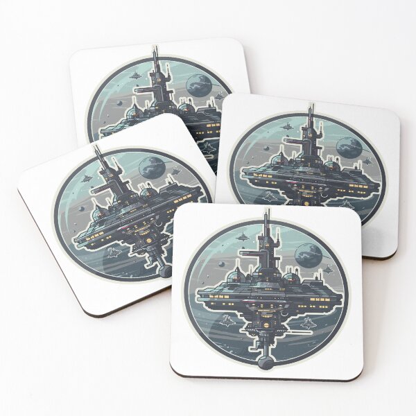 Item preview, A futuristic space station orbiting a distant planet designed and sold by Chr002.
