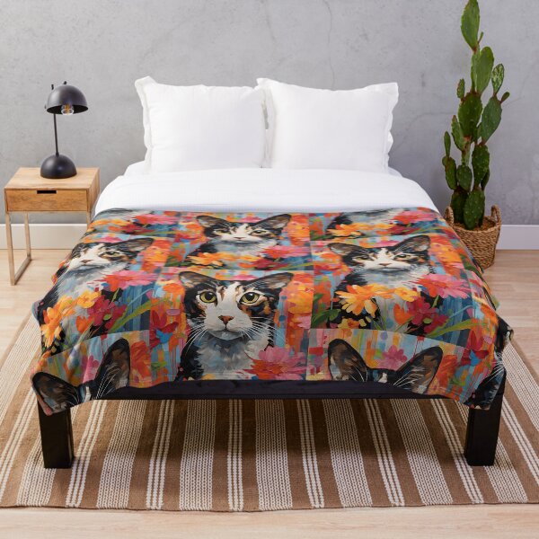 Item preview, Garden Colorful Expressive Cat designed and sold by TheTodayTribe.