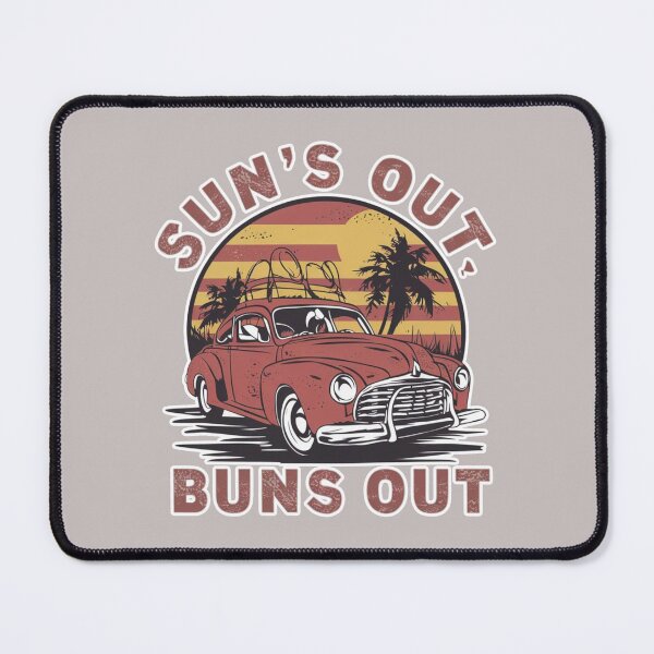 Item preview, Sun's Out, Buns Out: Cruising into Spring Break in a Classic Red Car designed and sold by SplashTastic.