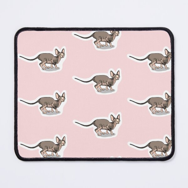 Item preview, Sphynx hairless naked cat sticker print design designed and sold by PurdyThings.