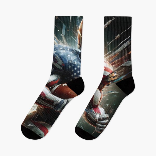 Item preview, Futuristic Titan A Patriotic Homage to Gridiron Greats designed and sold by ArtComixHaven.