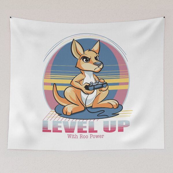 Item preview, Level Up with Roo Power Gamer Kangaroo designed and sold by lozsart.