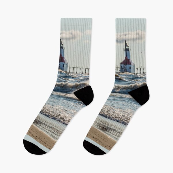 Item preview, Birds And Waves At St Joseph Lighthouse designed and sold by mljdwhite.
