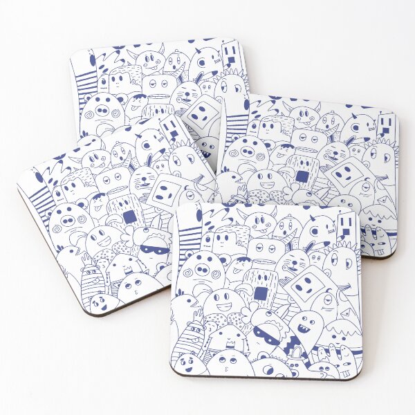 Item preview, Hand drawn funny monsters doodle designed and sold by NUSA NIPA.