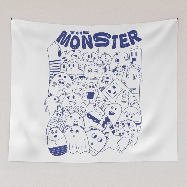 Item preview, Hand drawn funny monsters doodle designed and sold by Axel Christian.