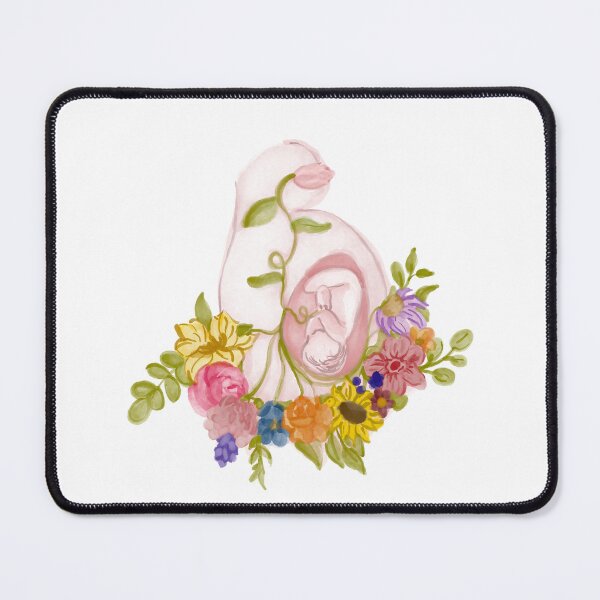 Item preview, ‘Window to the womb’ floral pregnancy art designed and sold by Grundy00.