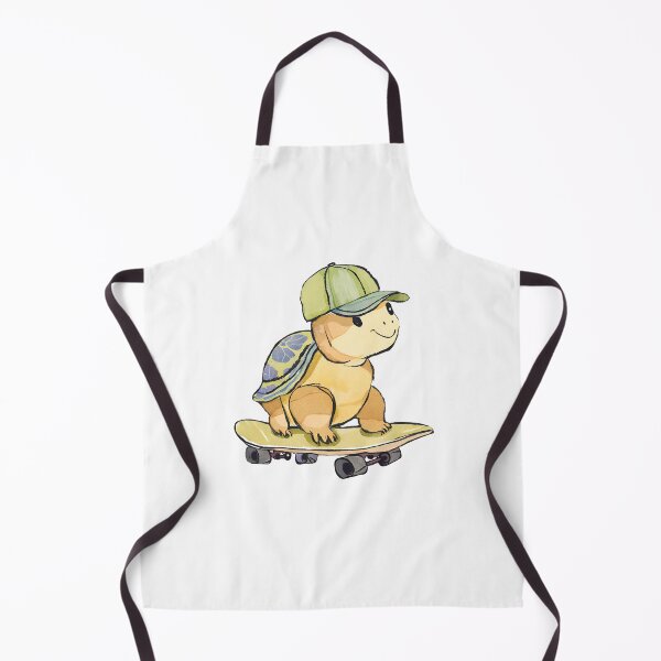 Item preview, A little turtle wears a green hat skateboarding. designed and sold by gao7650.