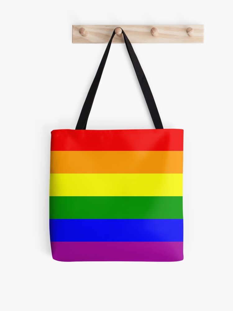 LGBT Gay Pride Shopping /Tote Bag Stripes in Multi Colour Rainbow Colours BNWT 
