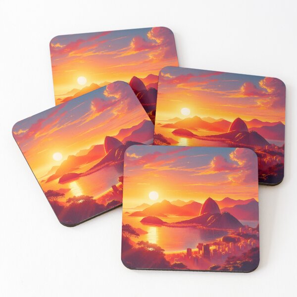 Item preview, Sunset Painting on Sugarloaf Mountain, Rio de Janeiro designed and sold by Israelbeck7.