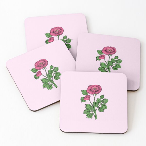 Item preview, Mid Pink Rosette Rose Bloom Single 1-7 Petals Almost Flat designed and sold by Rachael Taylor.