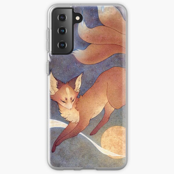 Item preview, Celestial Kitsune Jumping Over the Moon designed and sold by TeaKitsune.
