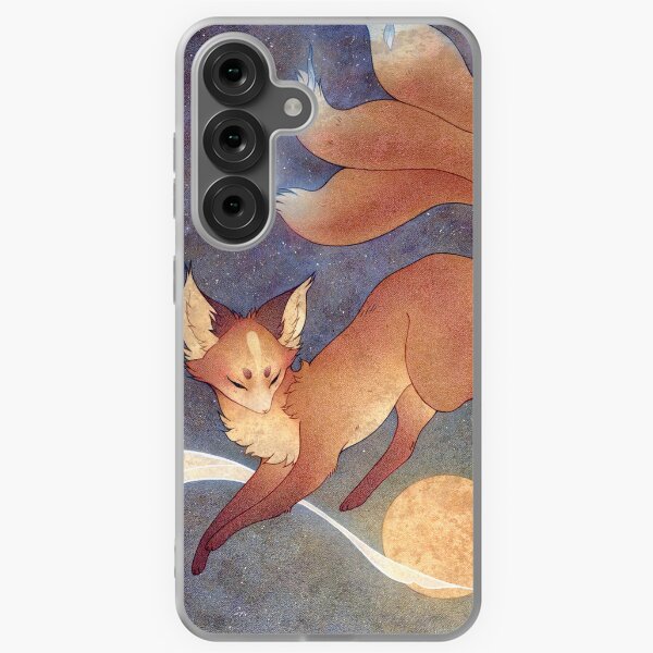 Item preview, Celestial Kitsune Jumping Over the Moon designed and sold by TeaKitsune.