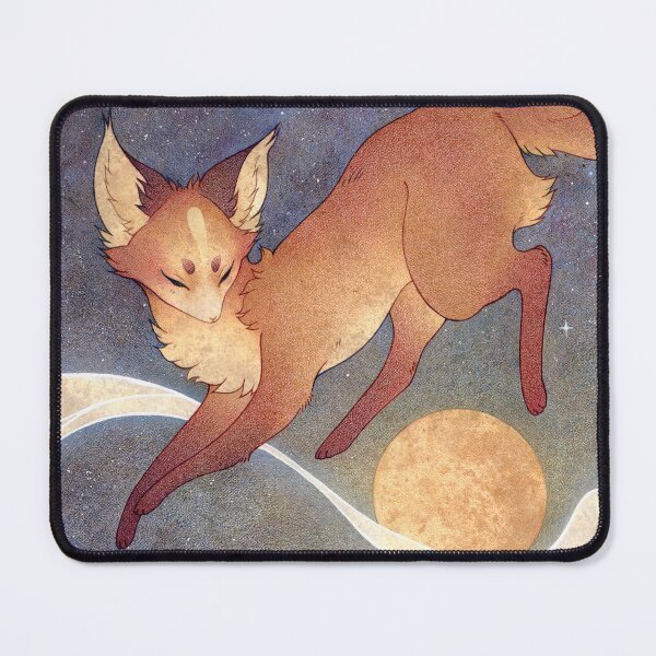 Item preview, Celestial Kitsune Jumping Over the Moon designed and sold by TeaKitsune.