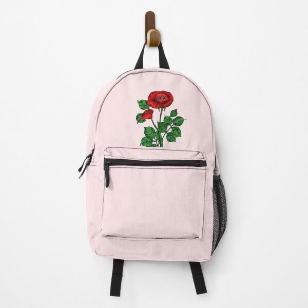 Item preview, Bright Red Rosette Rose Bloom Single 1-7 Petals Almost Flat designed and sold by zenithcreative.