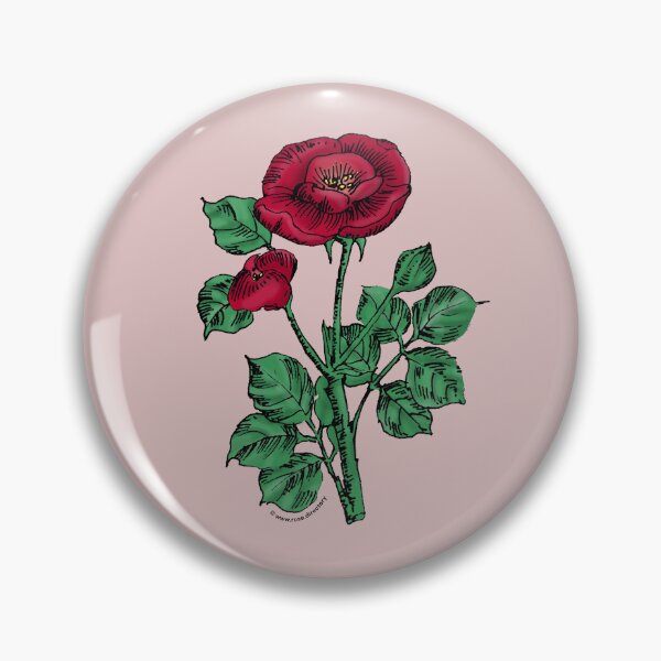 Item preview, Dark Red Rosette Rose Bloom Single 1-7 Petals Almost Flat designed and sold by Rachael Taylor.