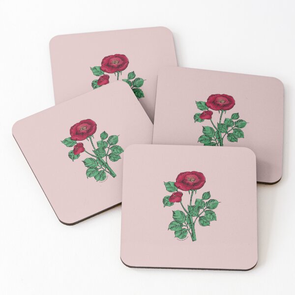 Item preview, Dark Red Rosette Rose Bloom Single 1-7 Petals Almost Flat designed and sold by Rachael Taylor.
