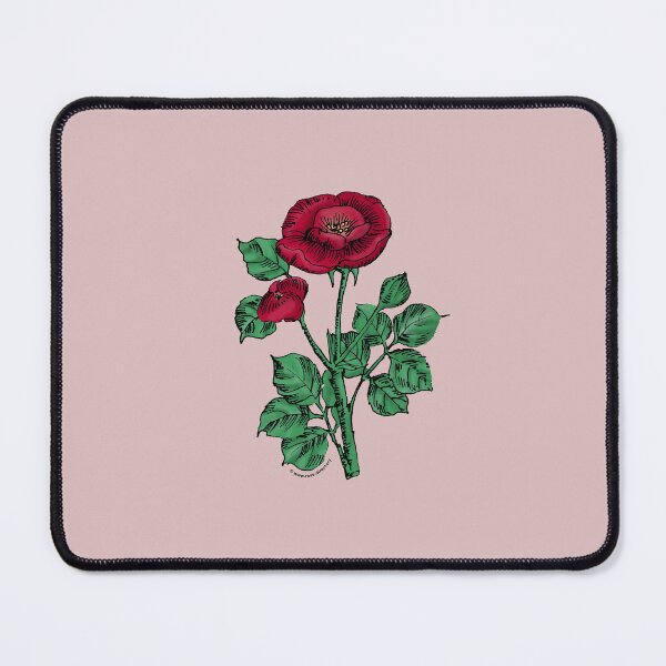 Item preview, Dark Red Rosette Rose Bloom Single 1-7 Petals Almost Flat designed and sold by Rachael Taylor.