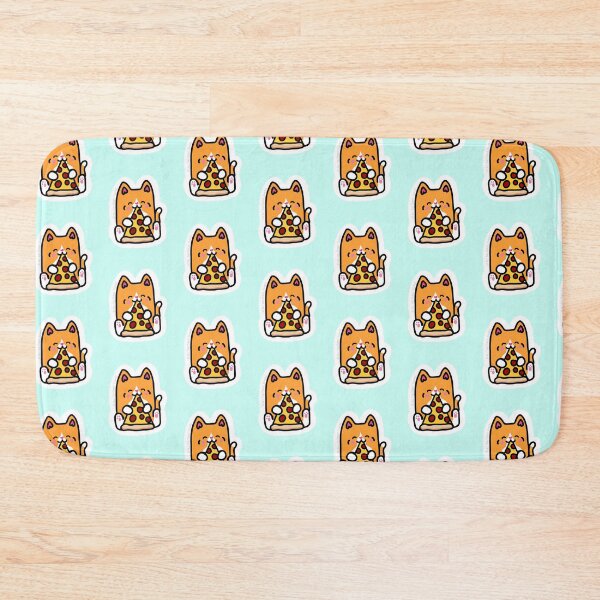 Item preview, Cute orange cat eating pizza sticker design designed and sold by PurdyThings.