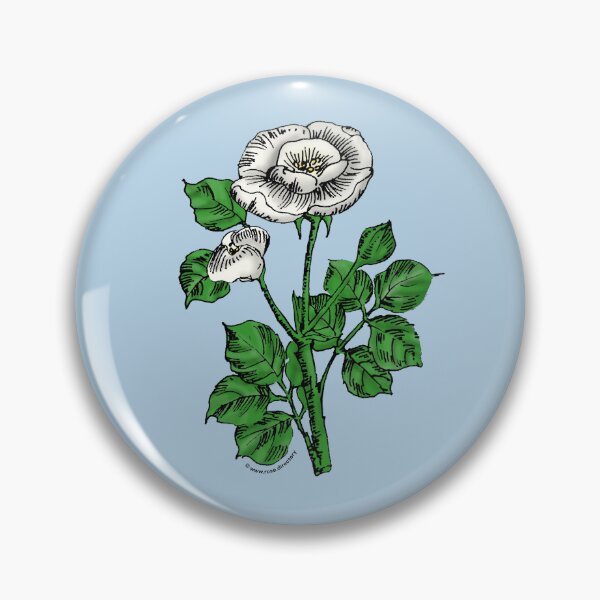 Item preview, White Rosette Rose Bloom Single 1-7 Petals Almost Flat designed and sold by Rachael Taylor.