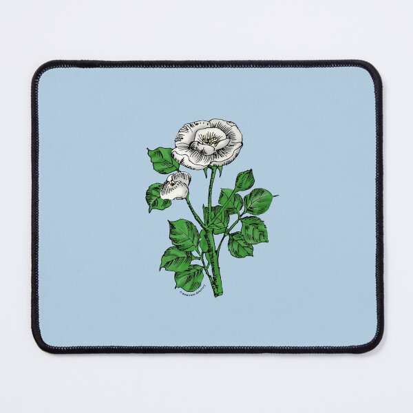 Item preview, White Rosette Rose Bloom Single 1-7 Petals Almost Flat designed and sold by Rachael Taylor.