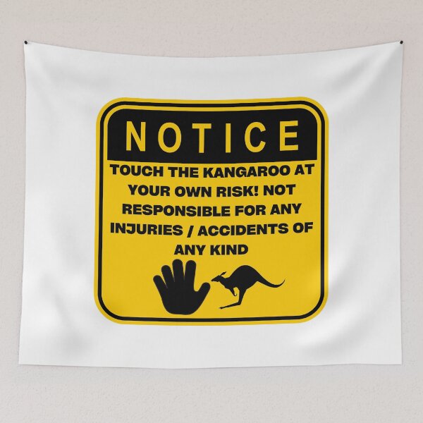 Item preview, NOTICE - Touch at your own risk (Kangaroo) designed and sold by ArtsyCity.