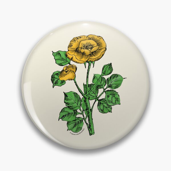 Item preview, Yellow Rosette Rose Bloom Single 1-7 Petals Almost Flat designed and sold by Rachael Taylor.