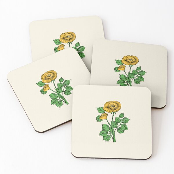 Item preview, Yellow Rosette Rose Bloom Single 1-7 Petals Almost Flat designed and sold by Rachael Taylor.