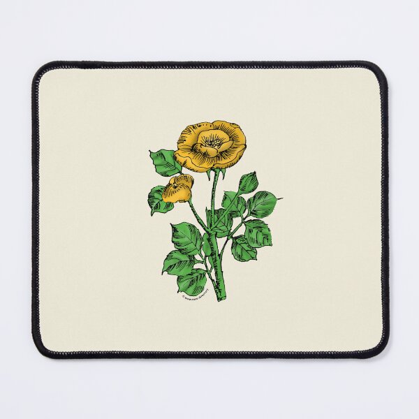 Item preview, Yellow Rosette Rose Bloom Single 1-7 Petals Almost Flat designed and sold by Rachael Taylor.