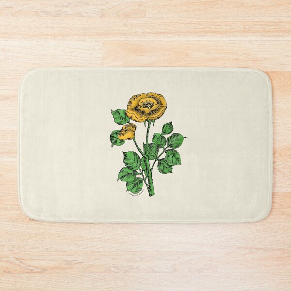 Item preview, Yellow Rosette Rose Bloom Single 1-7 Petals Almost Flat designed and sold by Rachael Taylor.