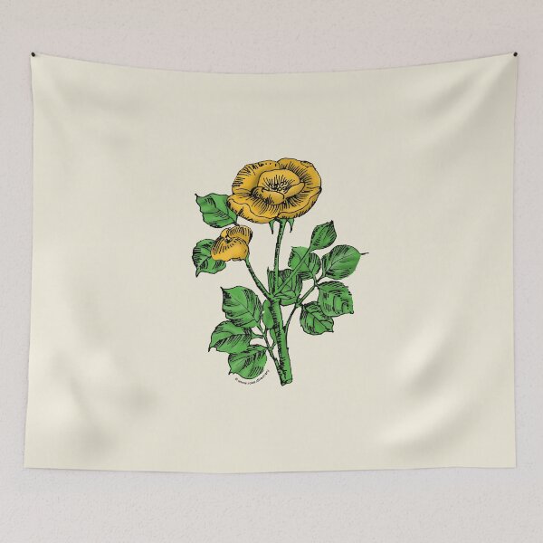 Item preview, Yellow Rosette Rose Bloom Single 1-7 Petals Almost Flat designed and sold by Rachael Taylor.