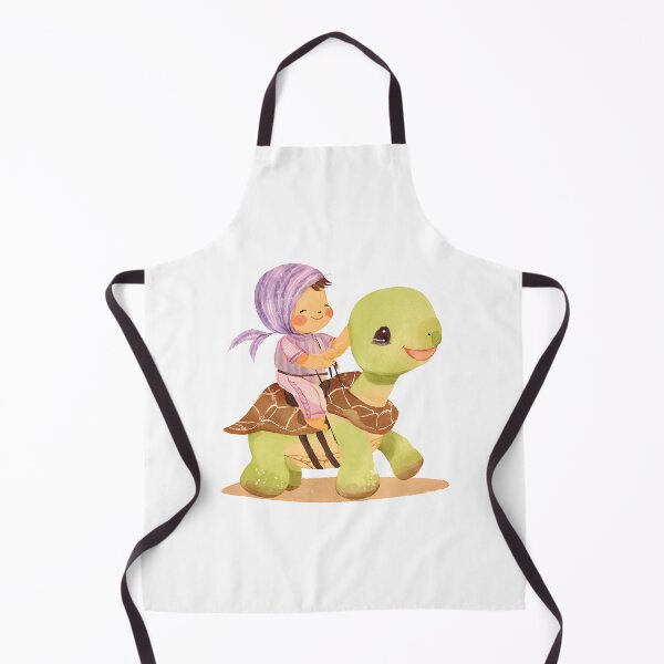 Item preview, A cute little girl rides a turtle happily designed and sold by gao7650.